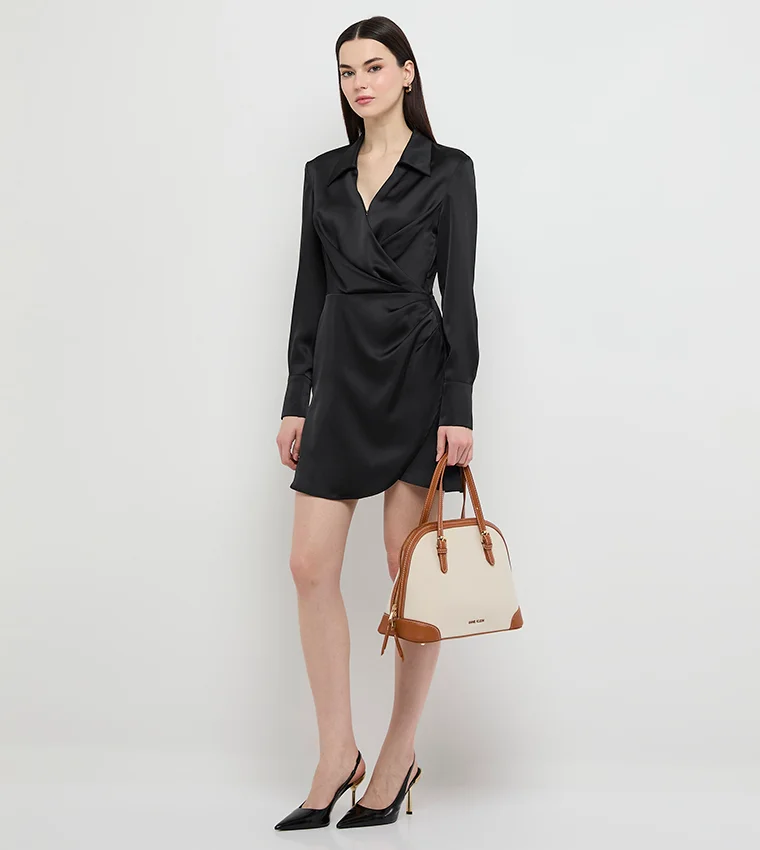 ANNE KLEIN Anne Klein Contrast Trim Satchel Bag